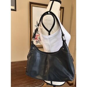 Vintage Y2K 90's Nine West Shoulder Bag Black Classic Leather